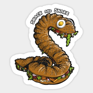 Snack and Snake Sticker